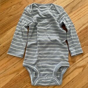 Carter's Classic Gray and White Striped Bodysuit